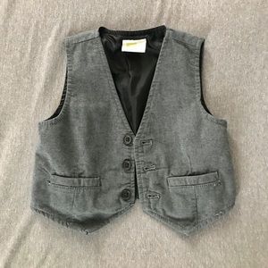 Boys gray casual vest